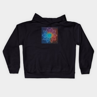 Lagoon Nebula galaxy star pattern watercolor Kids Hoodie